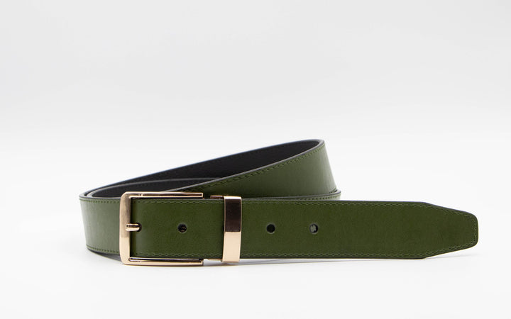 Vegan cactus leather casual green belt - ARTIGIANO