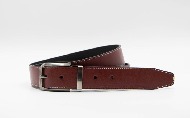 Vegan cactus leather casual red belt - ARTIGIANO